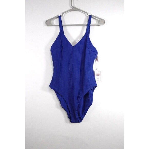 Andie Swim The Marco One Piece Swimsuit Mazarine Blue Rib Size MT Long Torso NWT - Picture 3 of 13